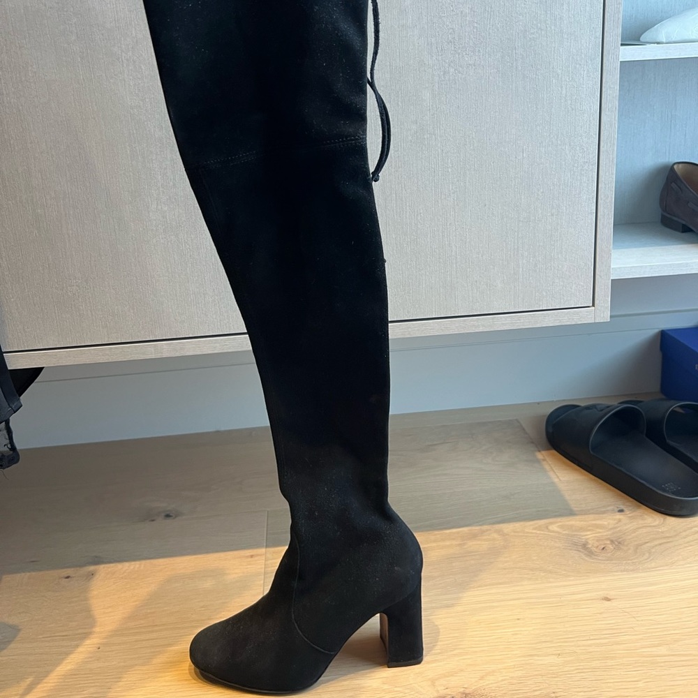 Stuart Weitzman over the knee boots black